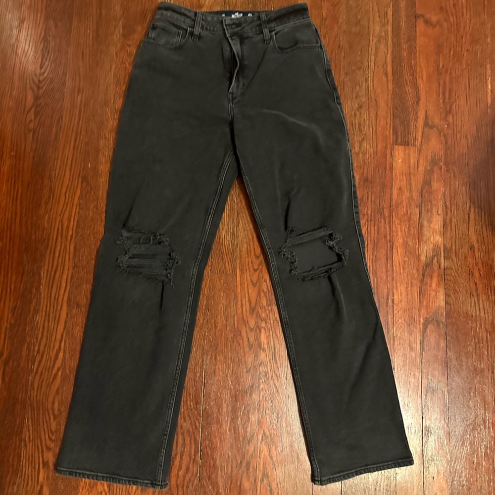 Hollister Black Straight Leg Jeans